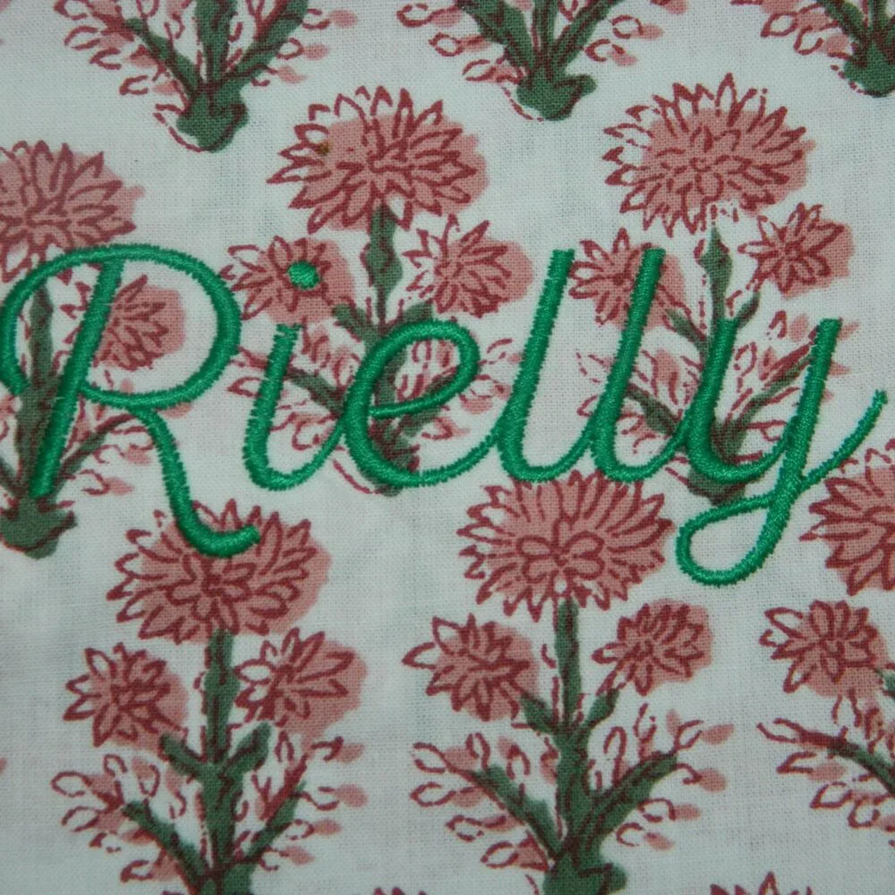 Mark & Graham Ruffle Dog Bandana Pink Block 